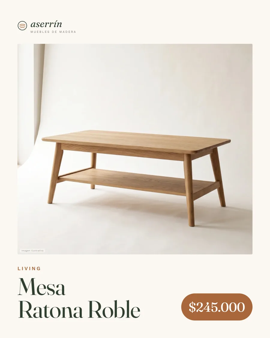 Posteo para Instagram de ejemplo de Muebles Aserrín